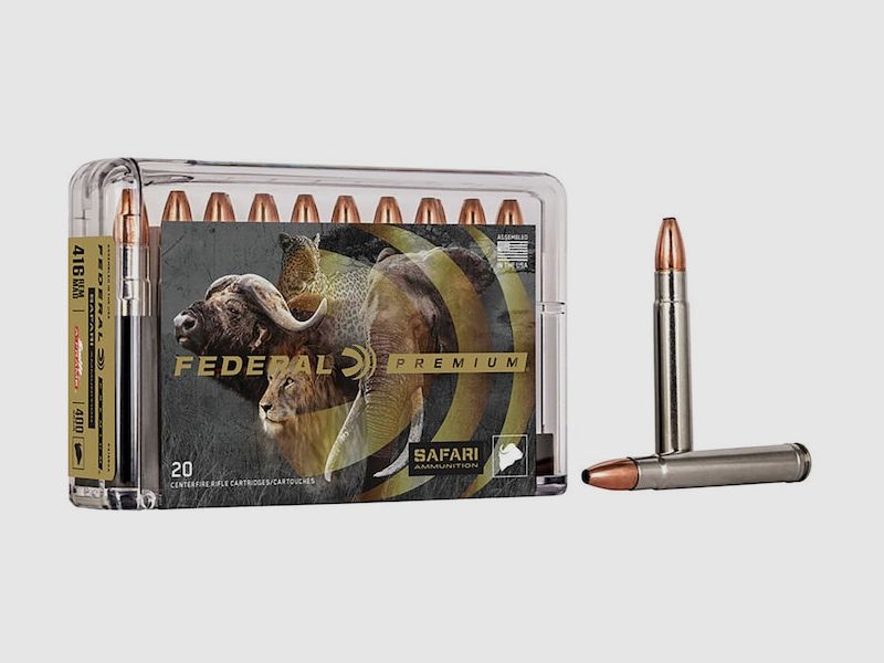 Federal Premium Safari Swift A-Frame .416 Rem. Mag. 400GR JSP 20 cartouches
