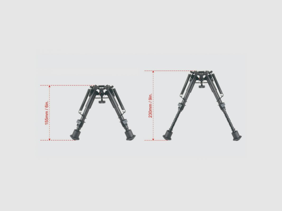 VECTOR OPTICS Carbonfaser-Bipod mit Feder von 6 bis 9", Bild 6 von 17