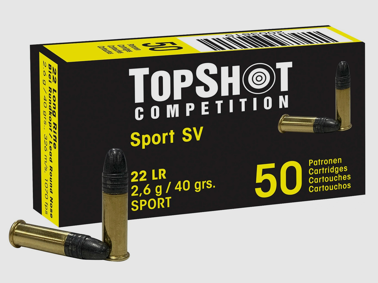 TOPSHOT Competition .22lr Black Edition, kaliber