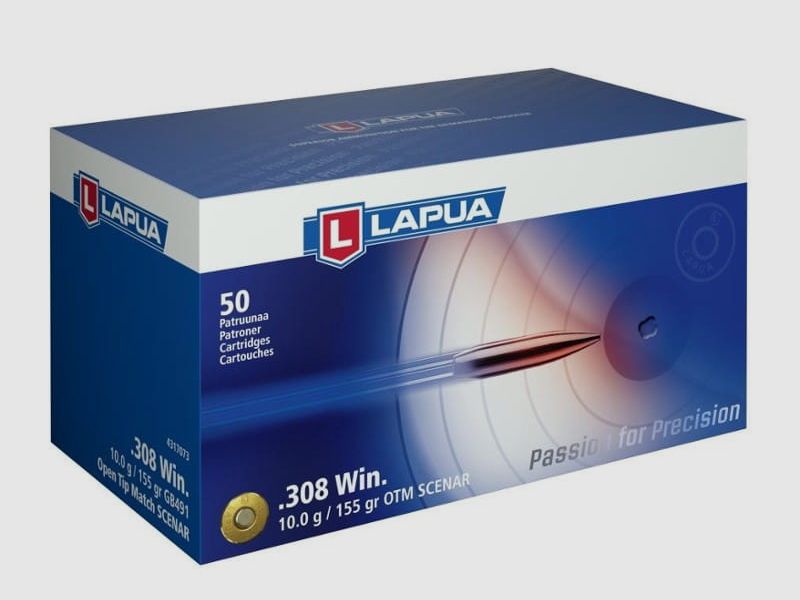 Munizioni LAPUA cal. 308 WIN SCENAR 10,85 g 167 gr, confezione da 50 pezzi, immagine 1 di 2