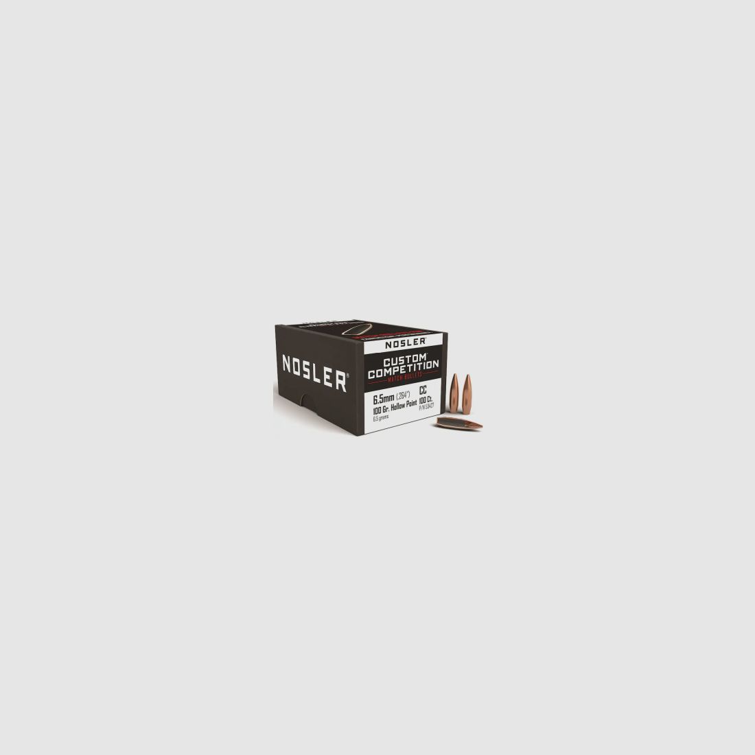 Bala Nosler 6,5mm/.264 Custom Competition 100GR HPBT 100 piezas