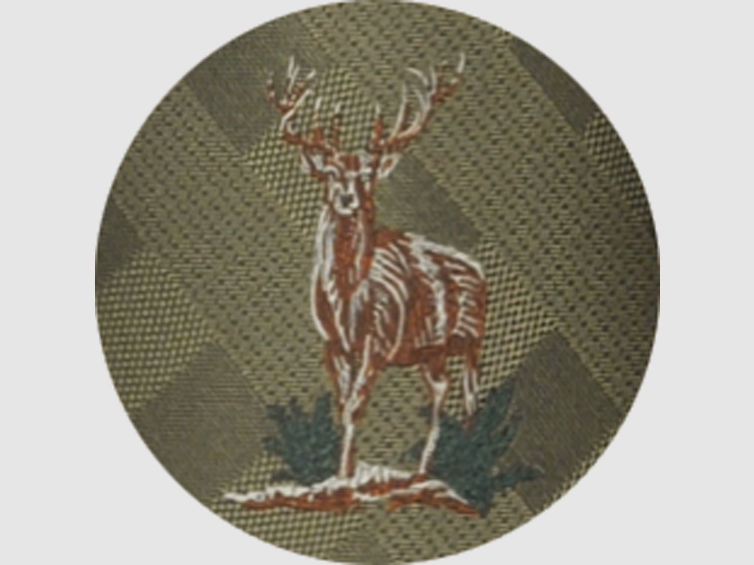 Krawatte Motiv Hirsch - grün karriert