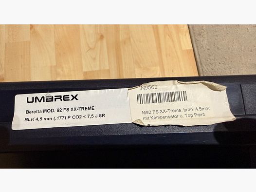 Pistola CO2 Beretta M92 FS XX-Treme Umarex