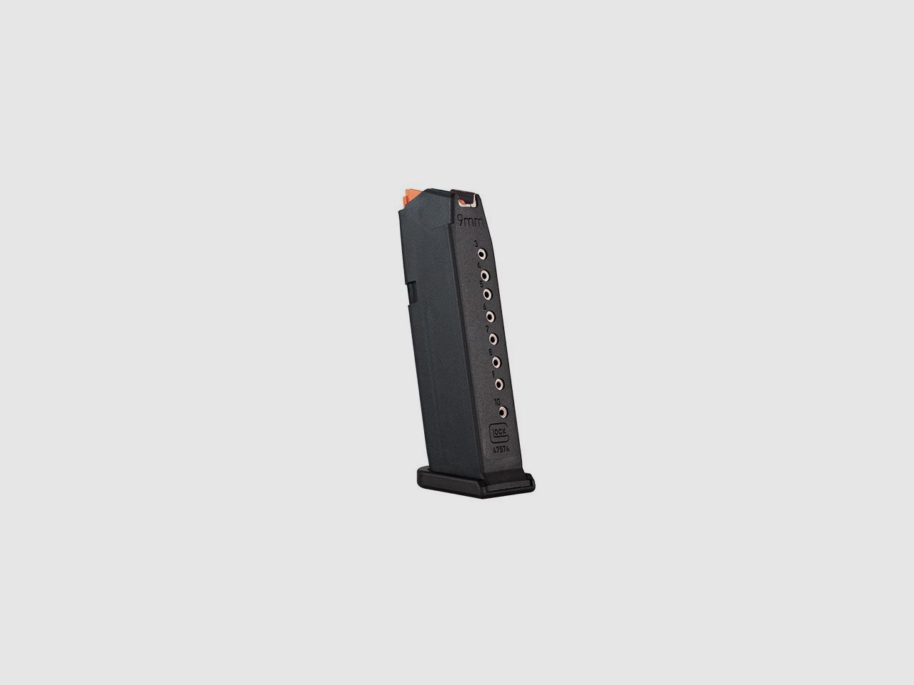 Glock Magazine Slim 01 voor G43X/G48 – 10 schoten – 9mm Luger – Zwart/Oranje (Lader)