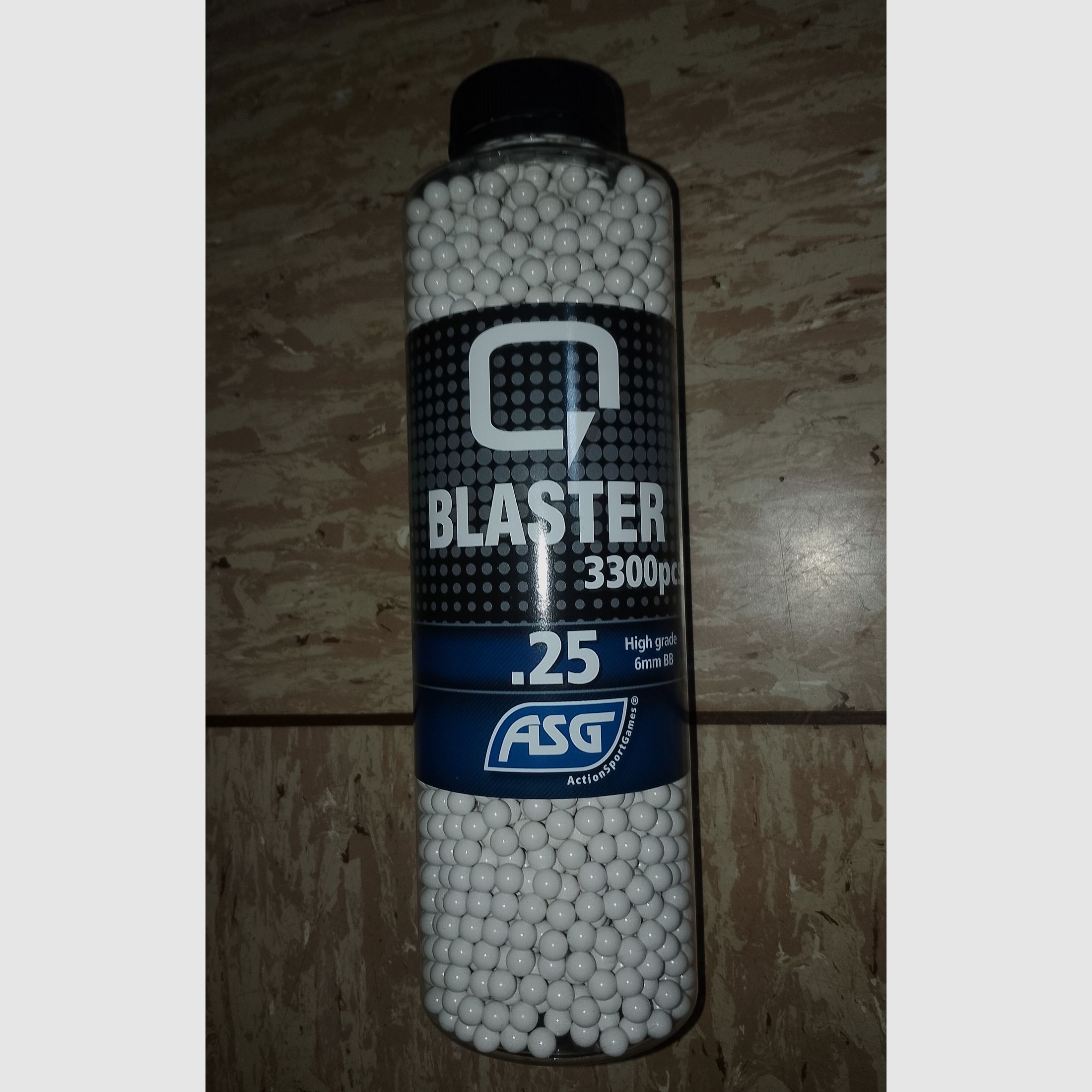 1x Packung ASG 6mm BB's neu 3300 STK. 0,25g Blaster Airsoft Softair 