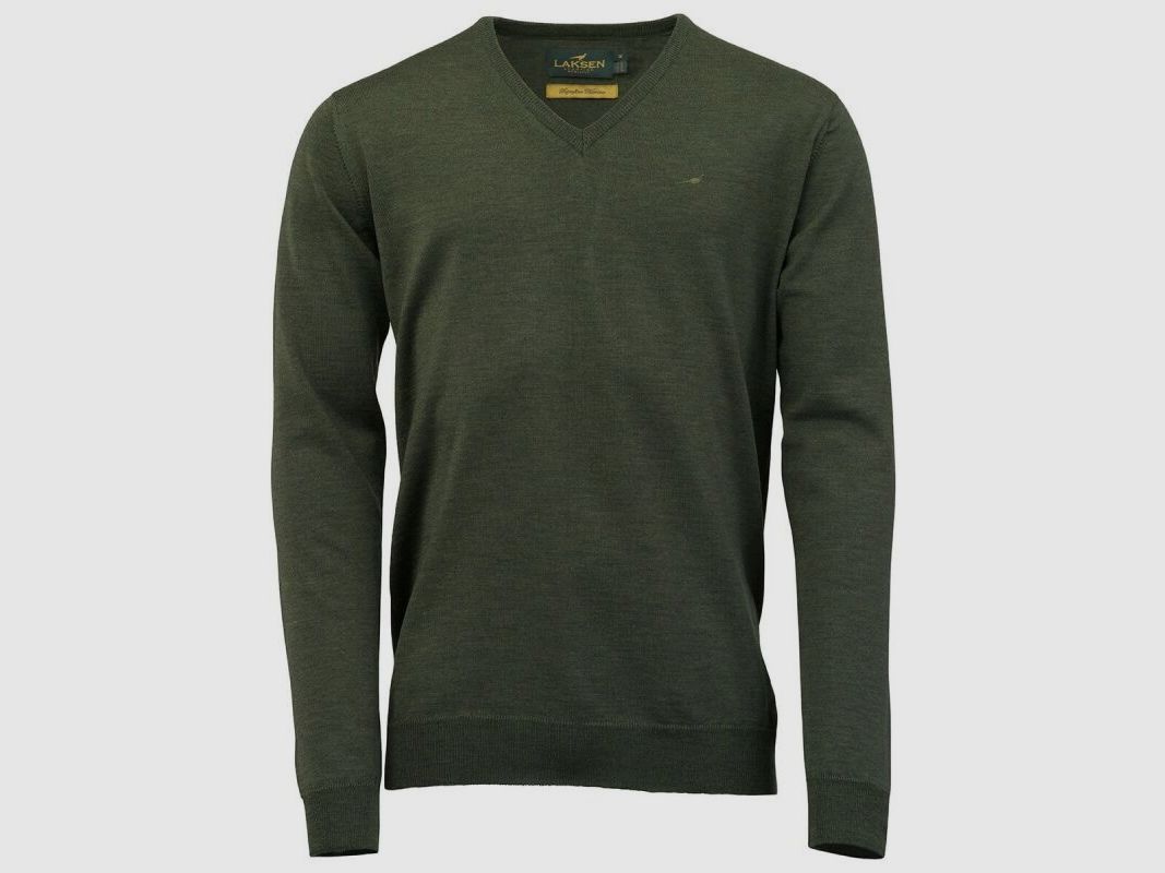 Laksen Herren Pullover Sussex V-Neck Merino Knitwear