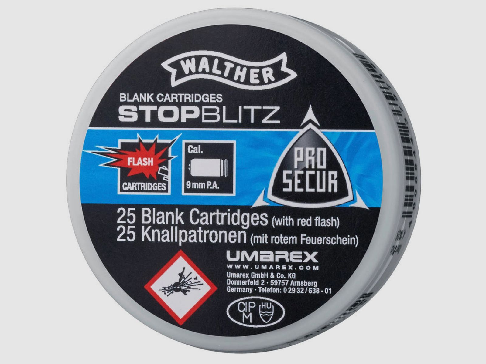 4.1488 Walther Stop Blitz 9 mm P.A.K. 25 Stk.