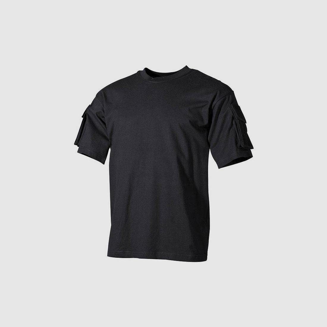 Camiseta US, de manga corta, negra, con bolsillos en las mangas