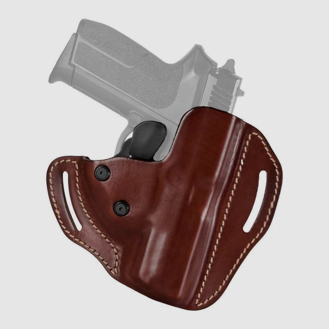 Lederholster SECURITY LOCK Glock 17/22/31/37 Braun Rechtshänder