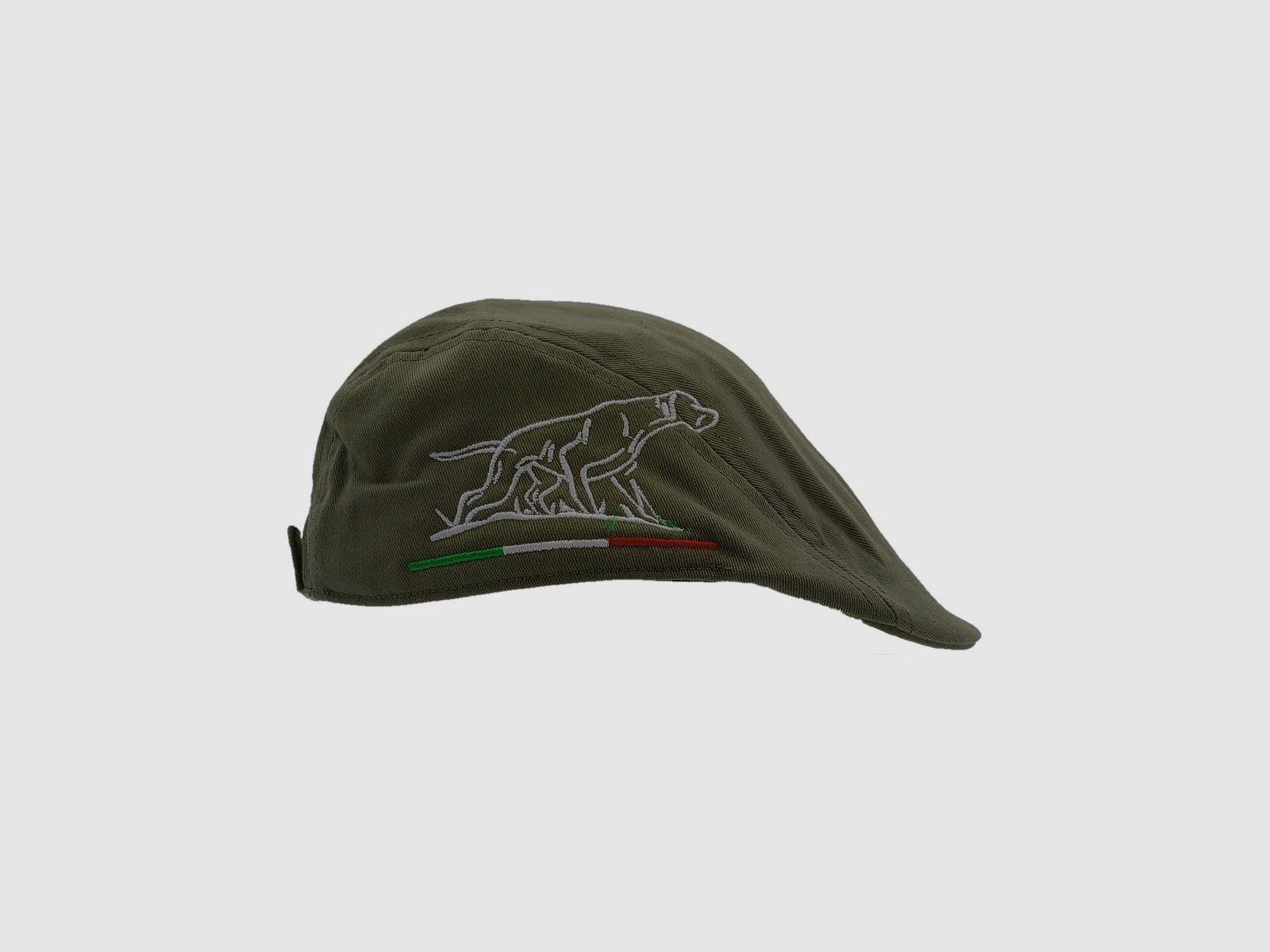 Coppola verde con ricamo Pointer, immagine 1 di 3