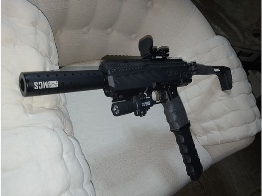 Update! Tippmann Tipx met MSC Body Kit Marker .68 met accessoires Paintballs CO2 Set Vizier Rood Groen Punt laser Lamp