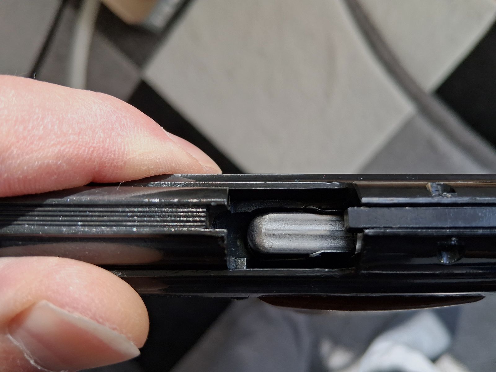 Sammler aufgepasst !!! HS Mod. 5A "G" Holzgriffschalen, Ersatzmagazin, TOP Zustand, ungeschossen