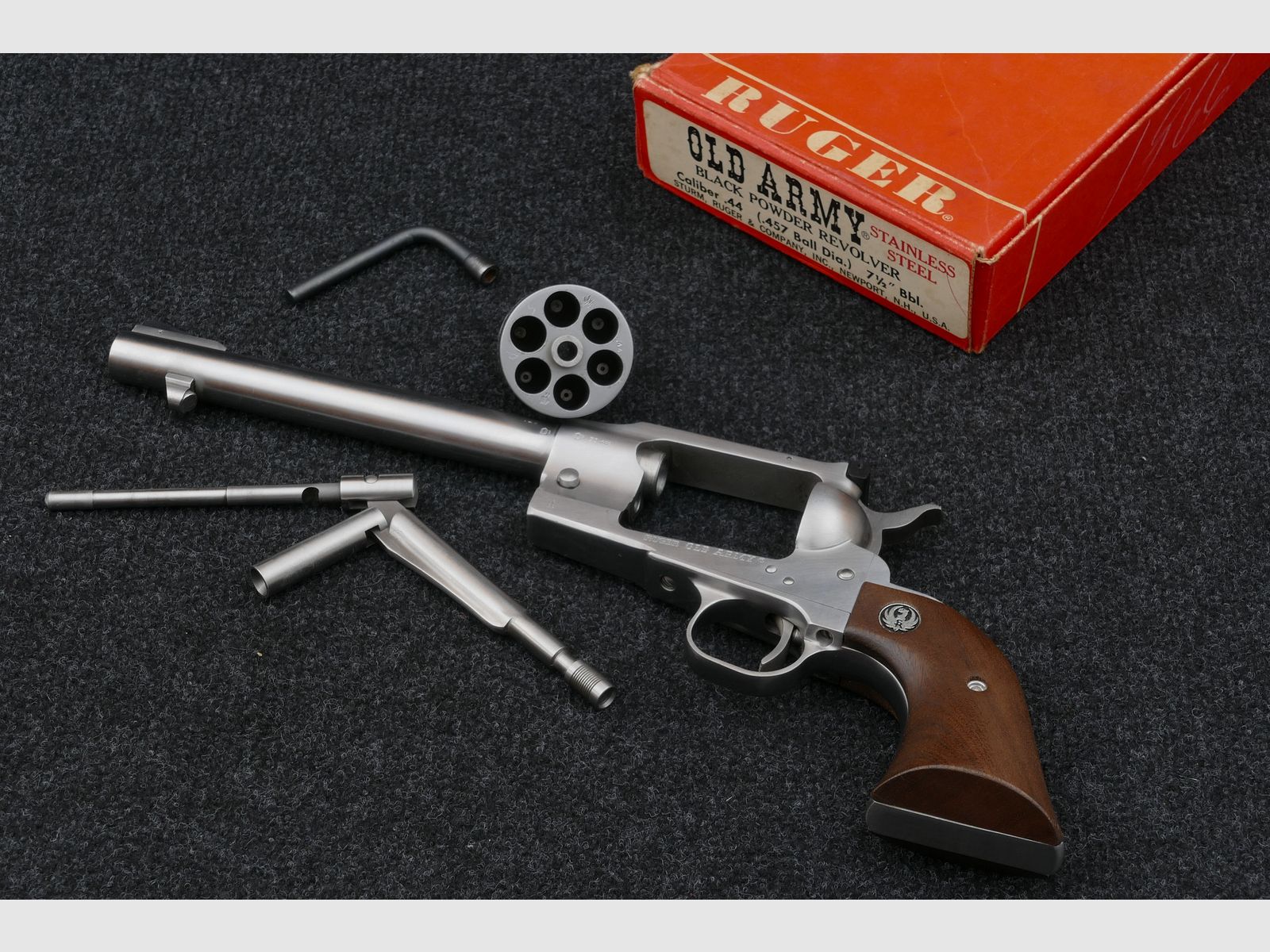 Ruger Old Army Stainless – première année 1975 – .44 poudre noire – 7½ pouces – numéro de série précoce – boîte d’origine, image 12 sur 19