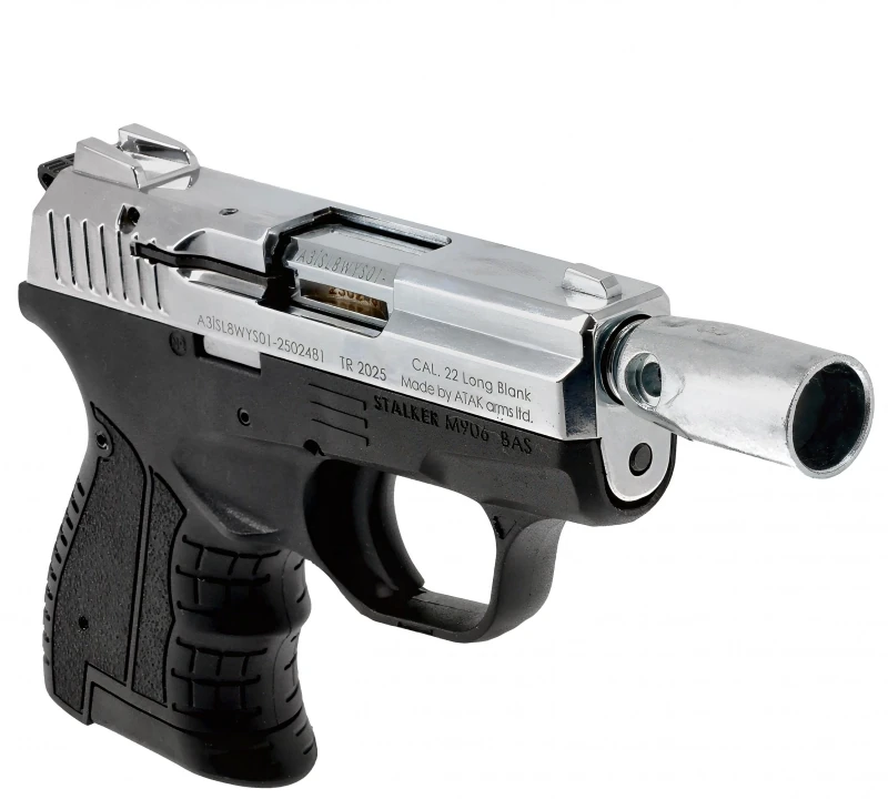 Pistola a salve STALKER M906 cromata lucida cal. .22 Long (M906SCP), immagine 4 di 14