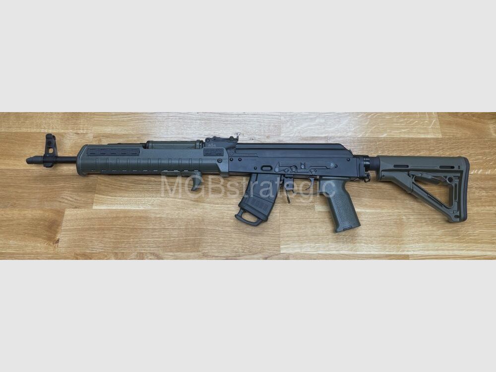 sportlich zugelassen! WBP Jack Sport - halbautom. Büchse 7,62x39 OD Green mit Schubschaft! - System AKM AK47 AK74 // Anbauteile grün