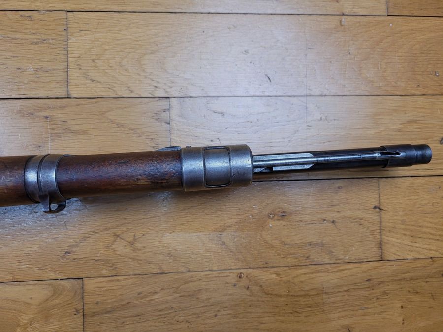 Sehr schöne K98 Büchse aus der frühen Zeit des Dritten Reichs – Code S42/G, hergestellt von Mauser – nicht monomatrikuliert – Waffe von April 1935 – hervorragender mechanischer Zustand – Lauf in Top-Zustand – Sehr schöne, seltene Waffe in ausgezeichnetem Zustand, Bild 16 von 35