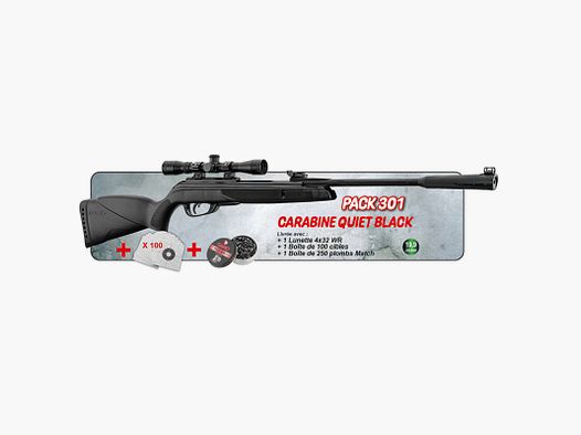 PACK CARABINE GAMO QUIET BLACK 4.5 19.9 JOULES