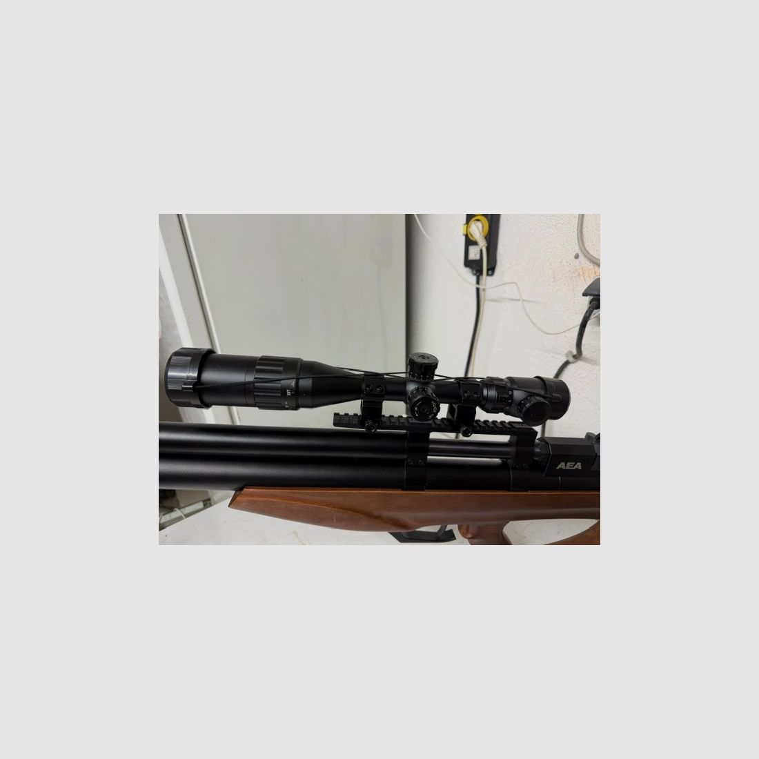 AEA Airgun Challenger Bullpup Cal. 5.0. 12.7mm at set price! The weapon is as good as new