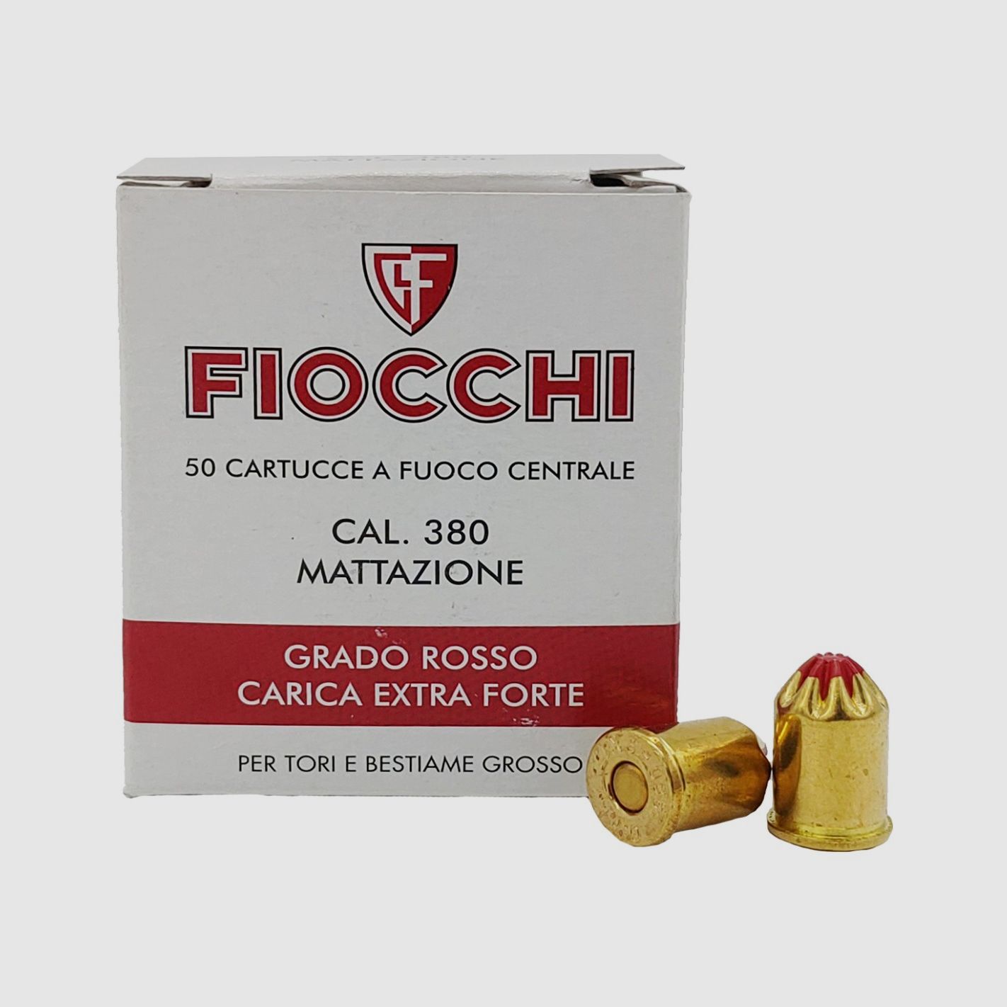 Fiocchi Patronen für die Tötung Kal. 380 rot extra stark Packung 50 Stk.