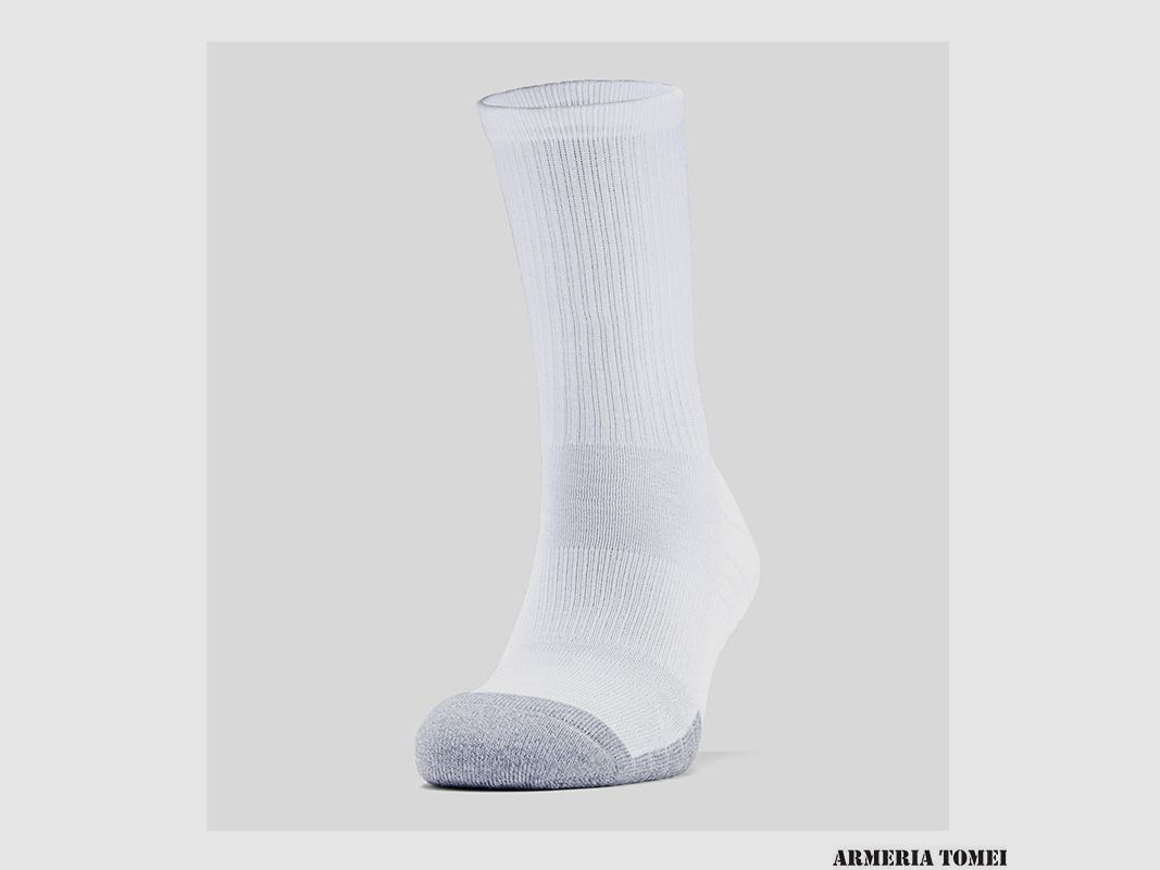 STOCK SOCKS – UNDER ARMOUR – HEATGEAR® CREW White / Steel – 100 (pack of 3 pairs), image 1 of 3