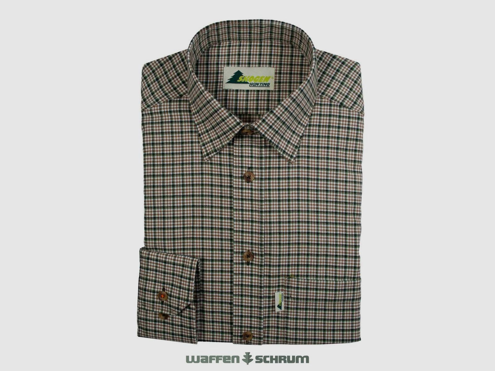 Skogen Hemd Kentkragen natur /oliv