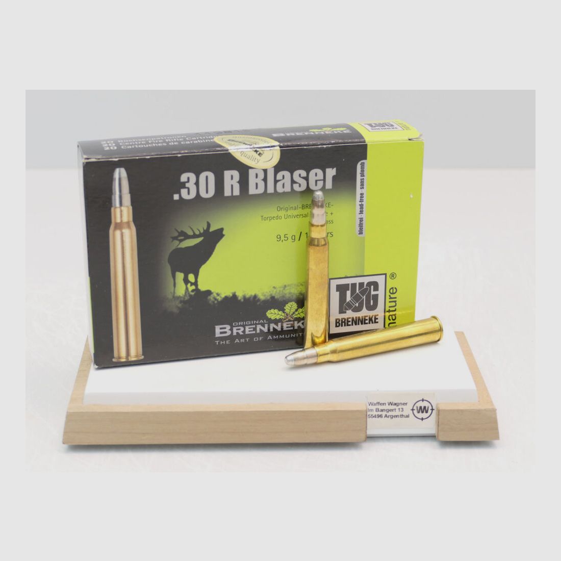 Brenneke TUG Nature+ 9,5g/147grs á20 .30R Blaser