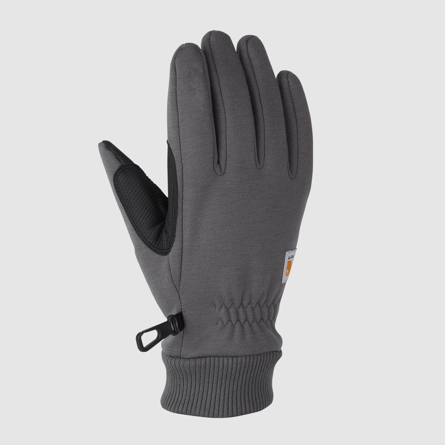 Guanti Carhartt Wind Fighter™ foderati in pile termico con polsino in maglia sensibile al tatto per uomo Carbon Heather XL