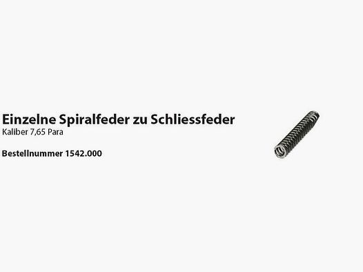 Wyss Spiralfeder zu Schliessfeder SIG P210 7.65 Para