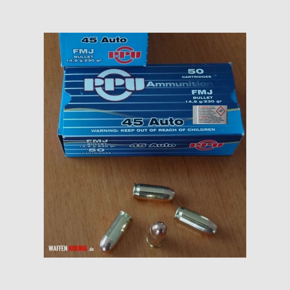 Partizan 1000 Partizan Patronen 45 ACP 14,9g