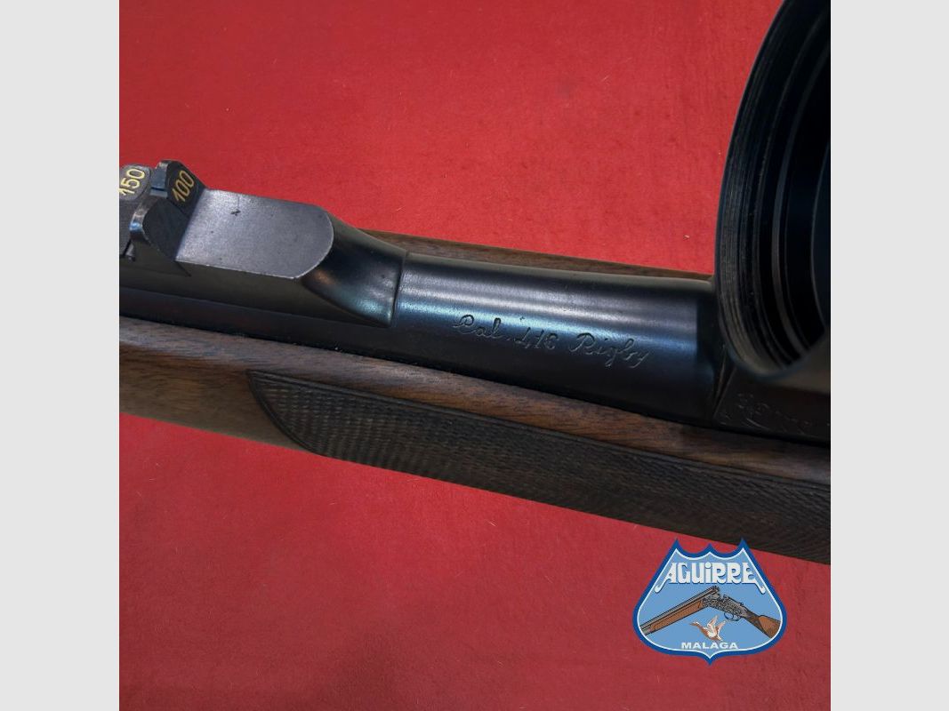 Rifle a otturatore Zanardini inciso cal. .416 Rigby + cannocchiale Schmidt & Bender, immagine 6 di 12