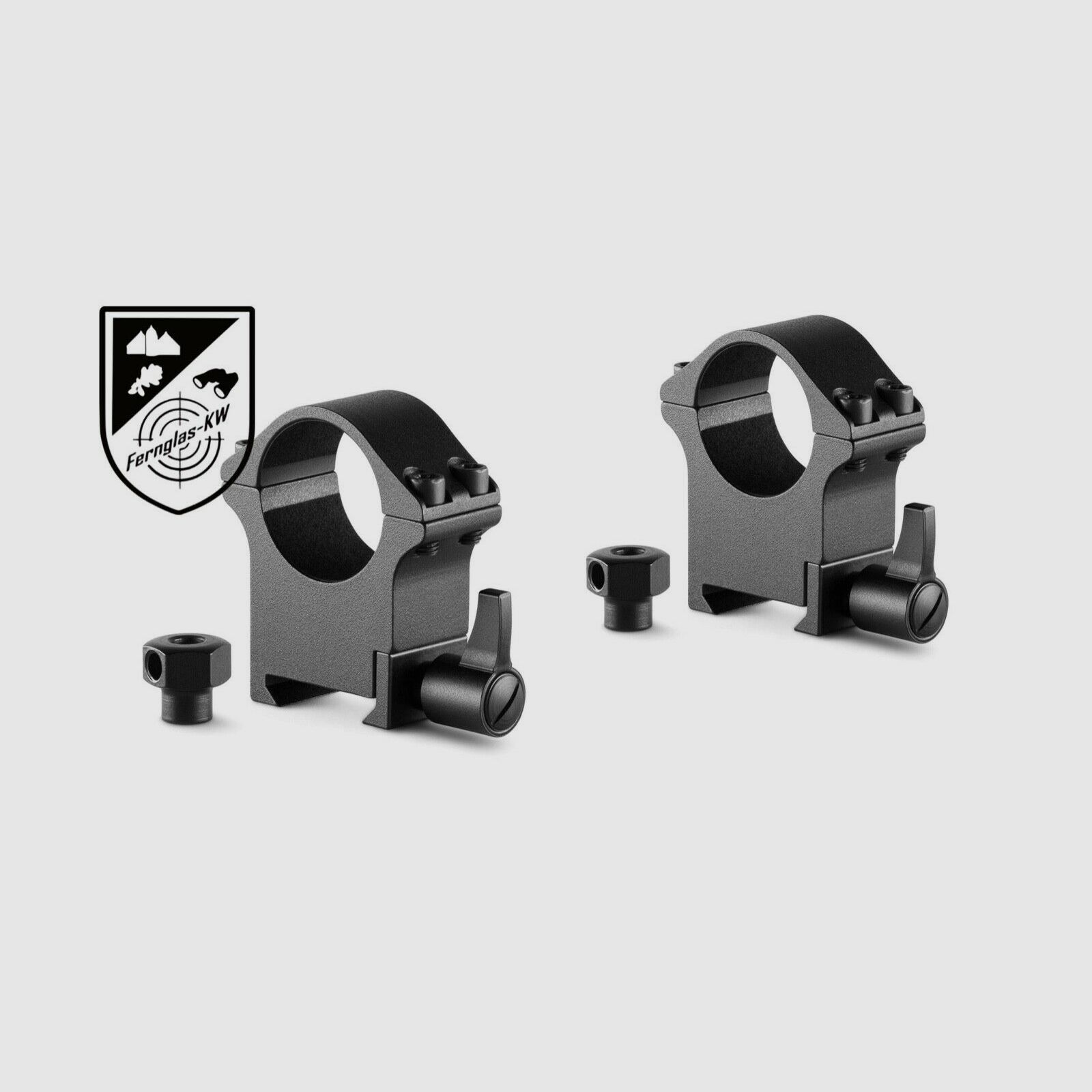 HAWKE 23102 Professional Steel Ring Mounts Weaver High 1 Inch Height 49mm Quick Release