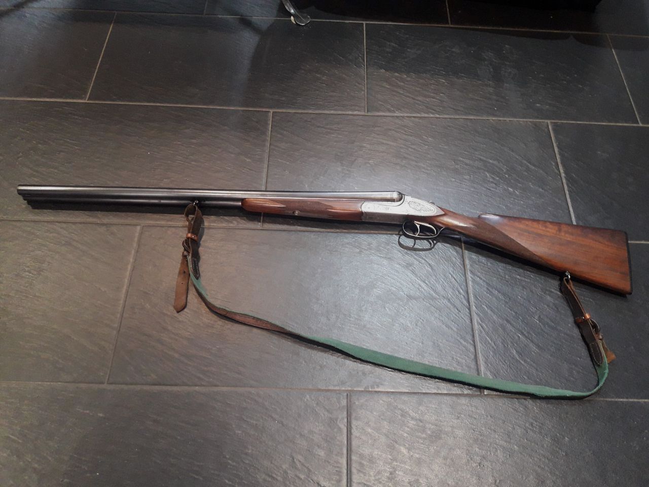 Merkel double-barrel shotgun english stock