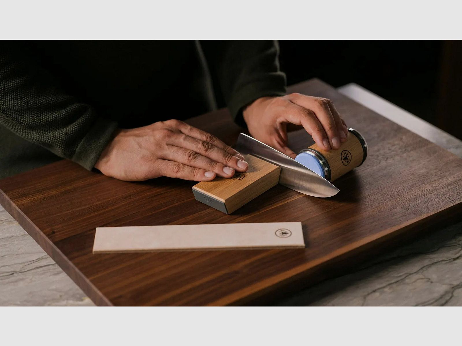 HORL3 Rollschleifer Eiche & Magnetschleiflehre