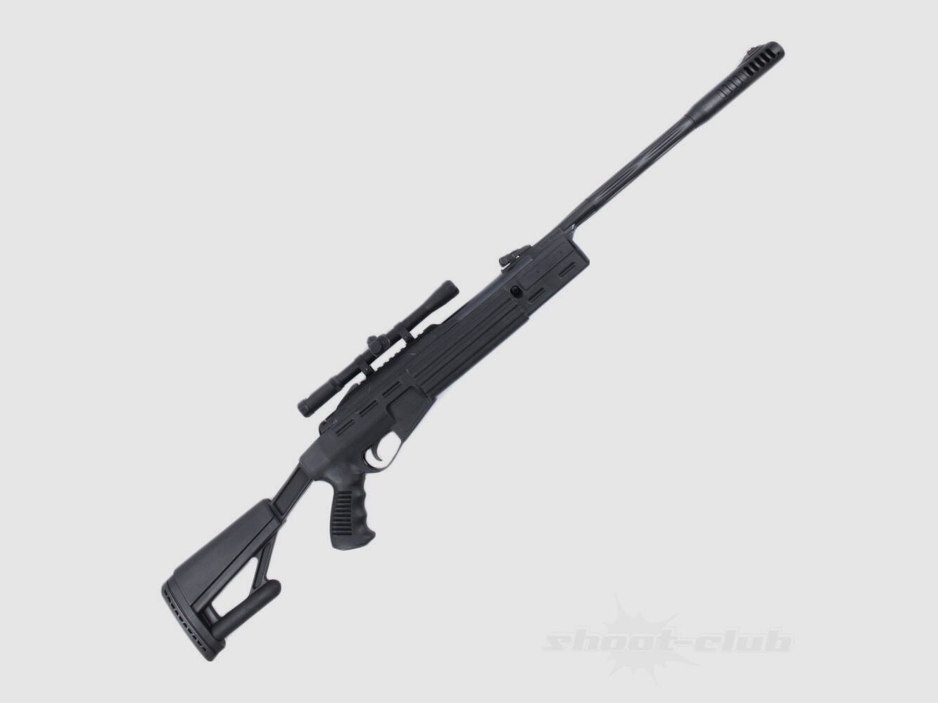 Mercury AirTact Set Kipplauf Gewehr 4,5mm Diabolos mit 4x20 Zielfernrohr