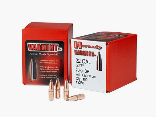 Hornady Geschoss 22 Cal .224 50gr SP (100)