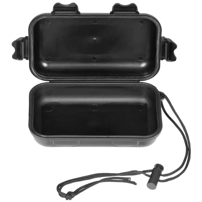 Kleine Box , 13,5 x 8 x 3,7cm, schlagfester Kunststoff, wasserdicht, Schwarz, Bild 2 von 2