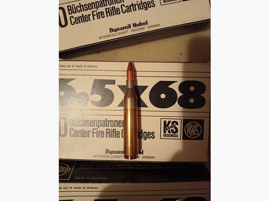 6.5 x 68 rifle cartridges