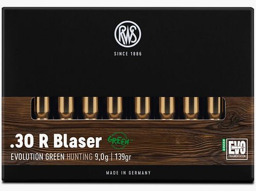 RWS .30R Blaser RWS Evo Green 139grs - 20Stk