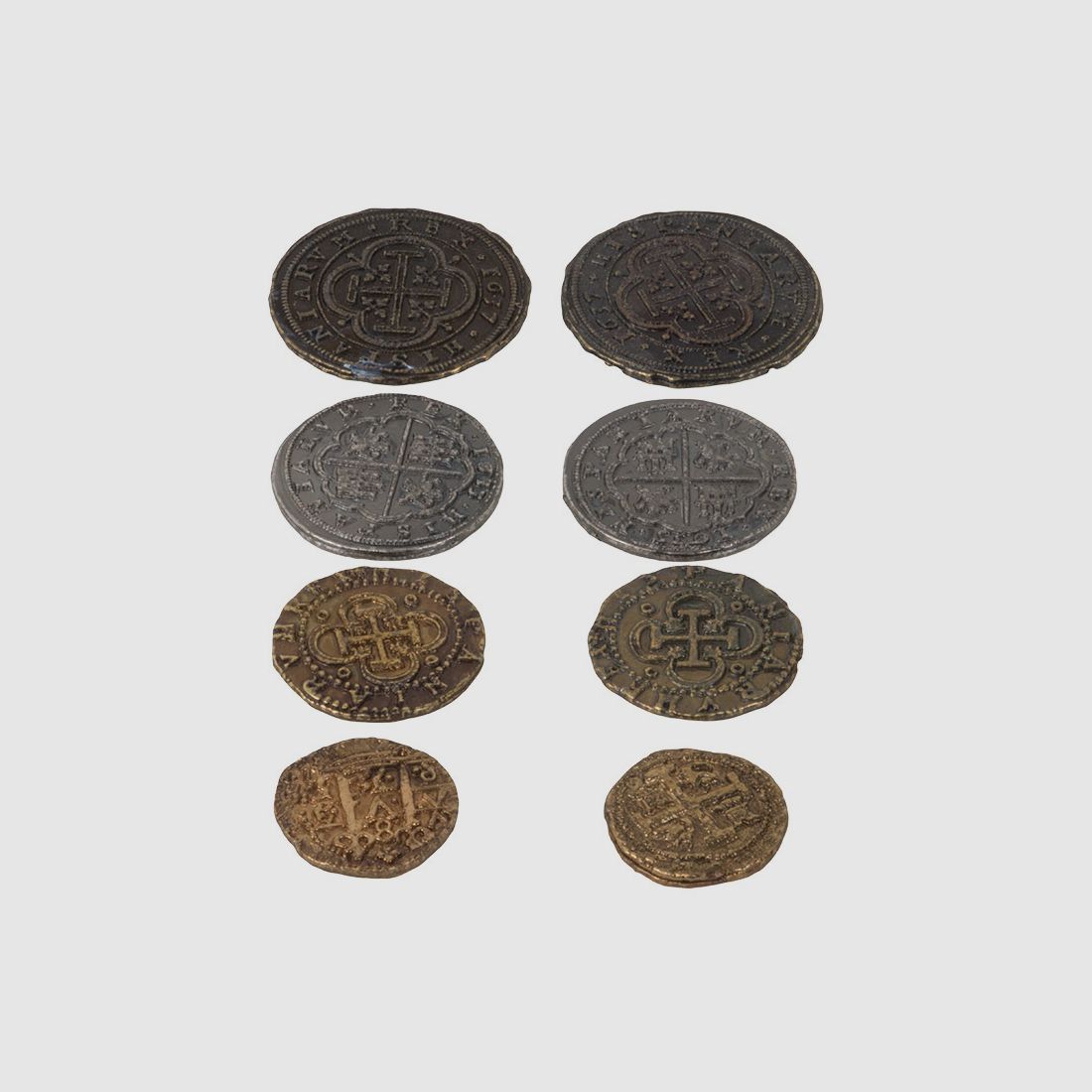 Piraten Goldbeutel mit Totenkopf Motiv und 8 authentisch wirkenden MĂĽnzen