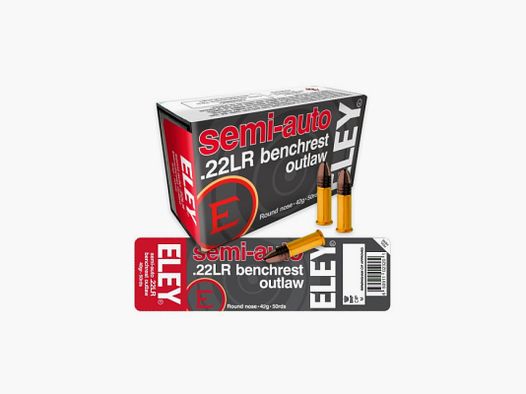 ELEY SEMI-AUTO BENCHREST OUTLAW RN 22LR X50