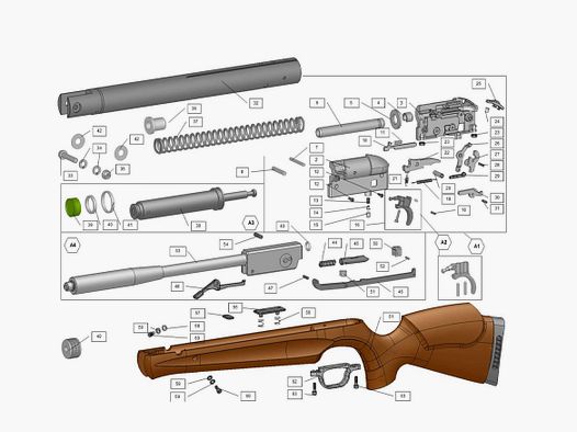 Kolbendichtung fĂĽr Knicklauf Luftgewehr Walther LGV, Ersatzteil