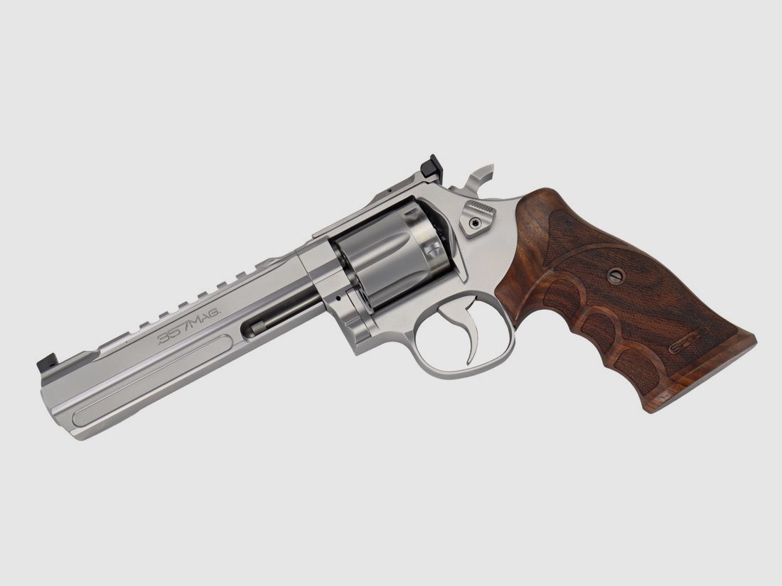 Spohr 286 Competition Stainless 6" Revolver z wymiennym bębnem wyprodukowany w Niemczech 6 calowy rewolwer sportowy