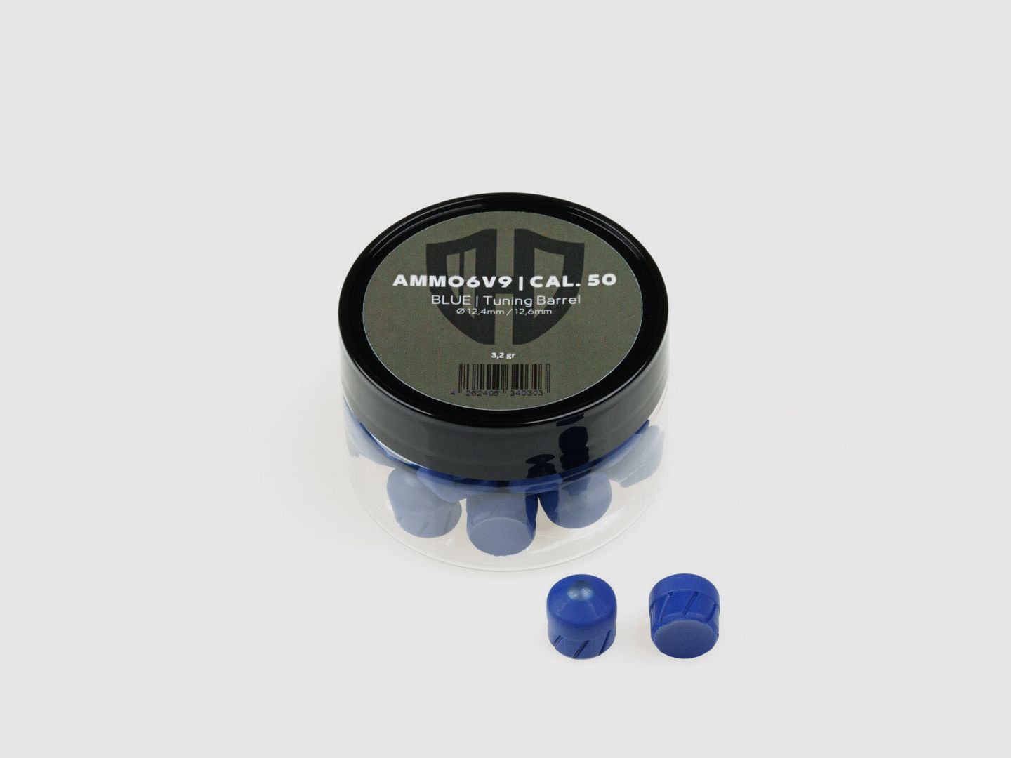 Munition Ammo6v9 | HDR50 | Blauw 3,2g | POLYURETHAAN | MAXIMALE KRAFT | Kal. 50