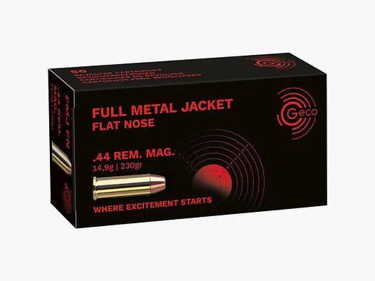 Geco .44 REM. MAG. 14,9 v 230ge Full Metal Jacket Flat Nose