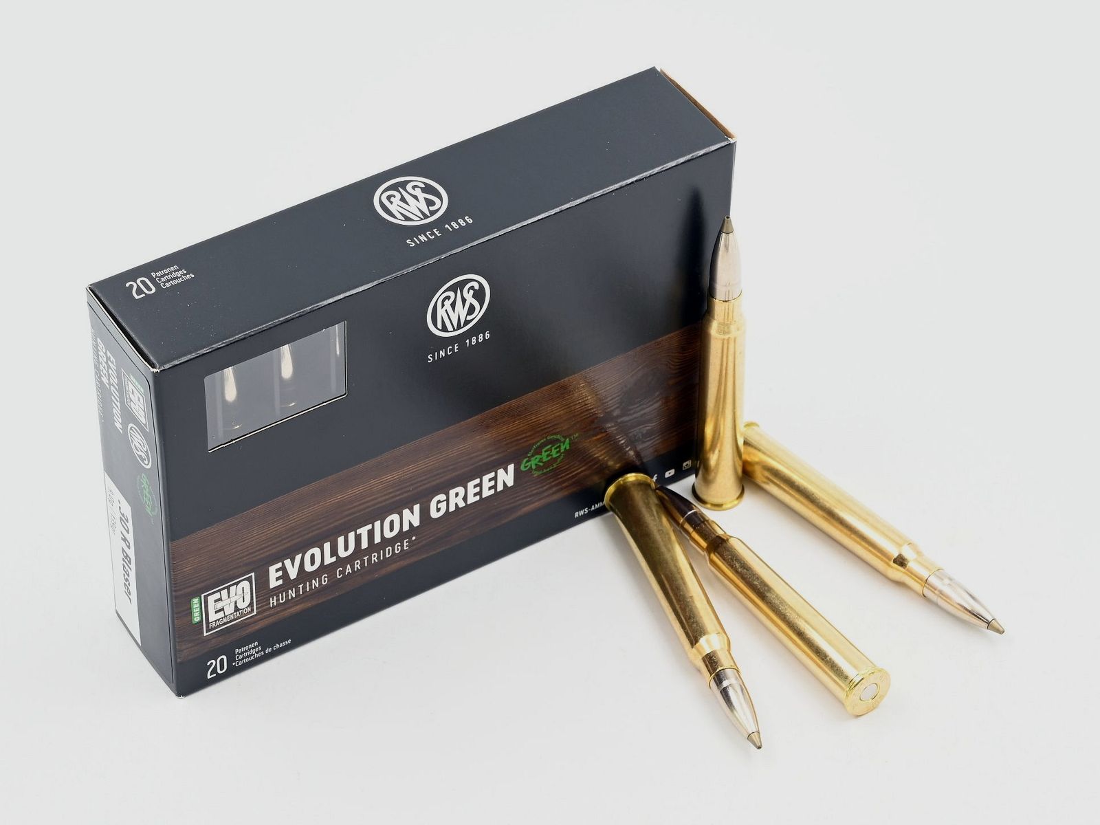 RWS Evolution Green, .30R Blaser, 9g/139gr, 20 Stk.