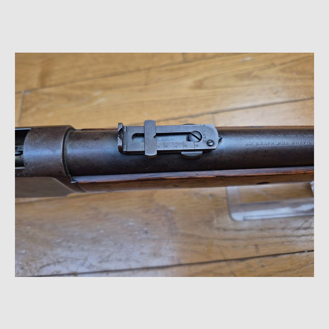 Bellissima e rara Carabina Winchester 1873 Saddle – calibro 44 WCF / 44-40 – Arma della conquista del West del 1885 – Arma rara in condizioni eccezionali! TBE+++, immagine 24 di 40