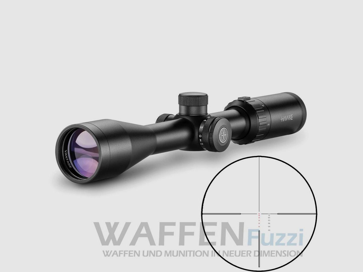 Hawke Vantage 3-9×40 RIMFIRE .22 Subsonic Red / Green Reticle