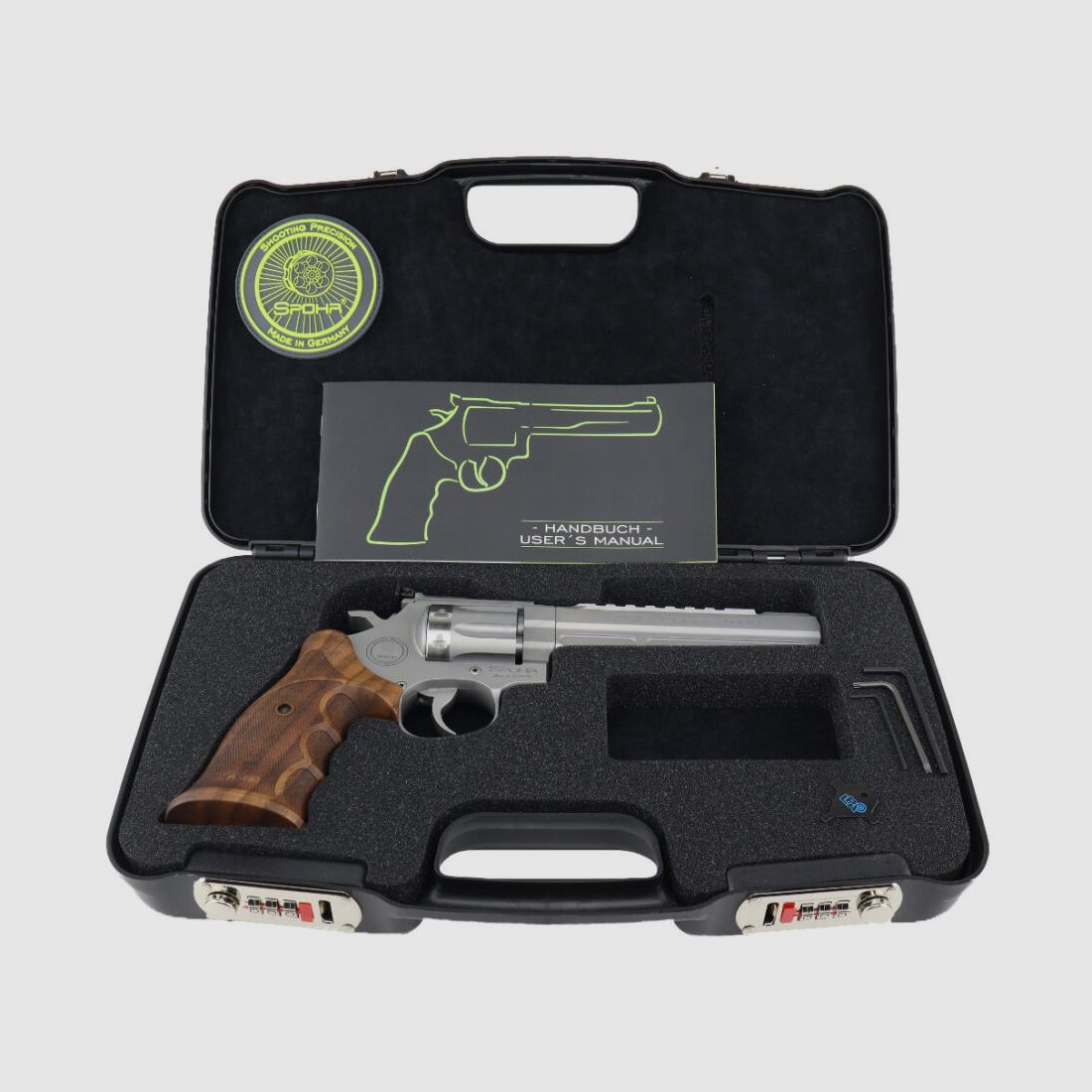 SPOHR 286 Competition Stainless .22lr 6 Inch Revolver Made in Germany