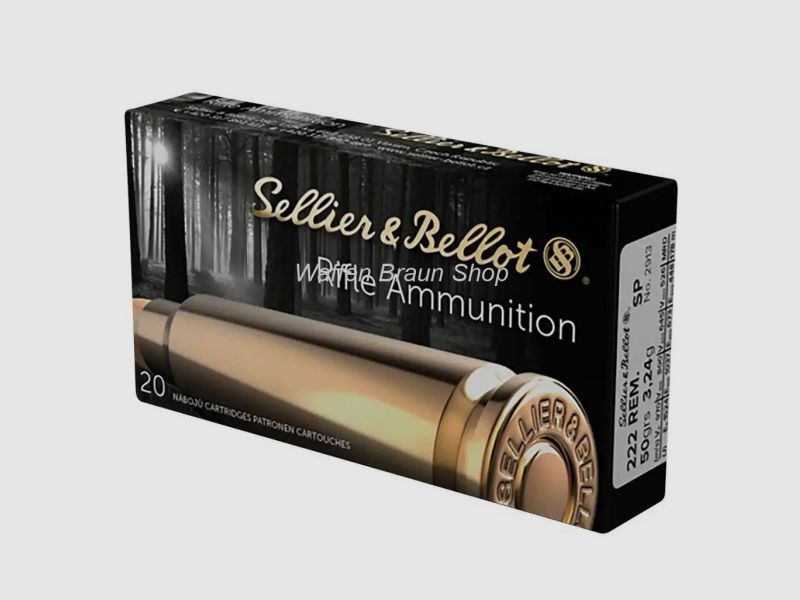 S+B .222Rem.SP weight 50grs. 20St
