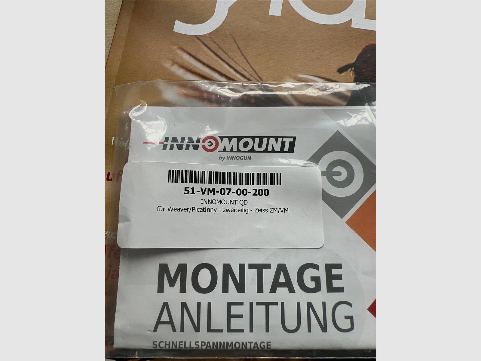 Innomount QD Zweiteilig Zeiss ZM/VM Schiene 51 VM 07 00 200